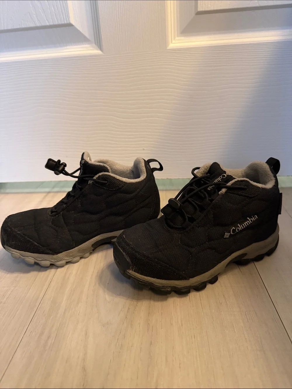Columbia Black and Gray Kids Hiking Boots